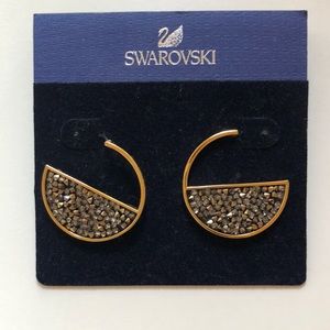 Swarovski Crystal dust Hooped Earrings